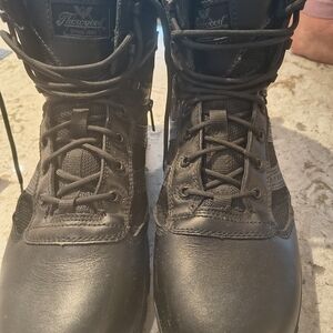 Thorogood Black Tactical Boots - Lace-Up Military Style. Safety Toe.